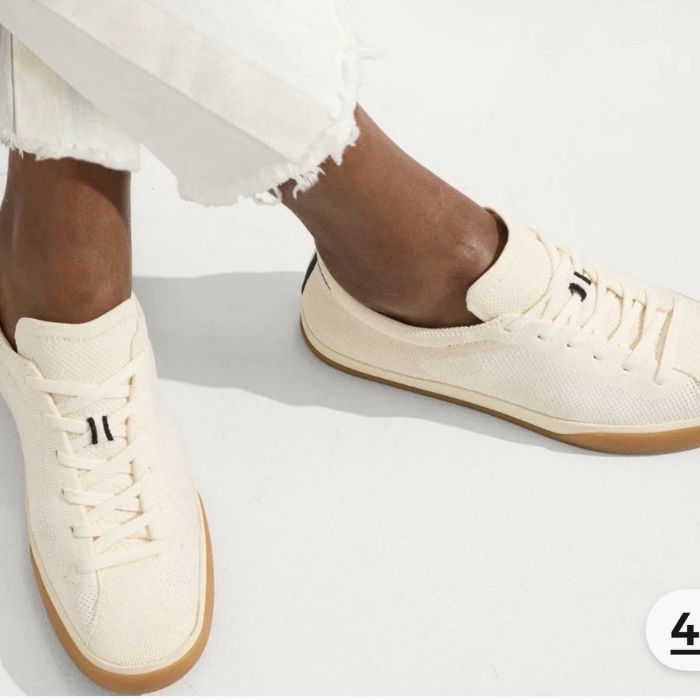 Rothy's Cream Knit Low-Top Sneakers